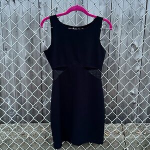 Vintage All That Jazz Mini Dress with Sheer Panels Size M